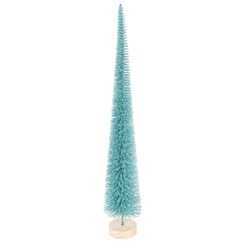 Konstgjord julgran, smal, med träbas, 40 cm
