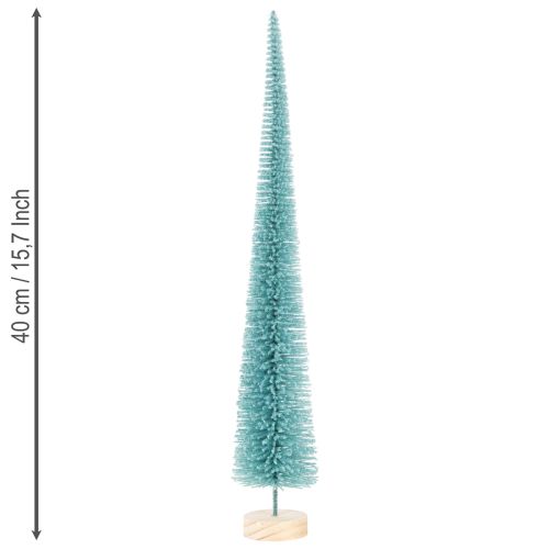 Konstgjord julgran, smal, med träbas, 40 cm | Floristik24.se