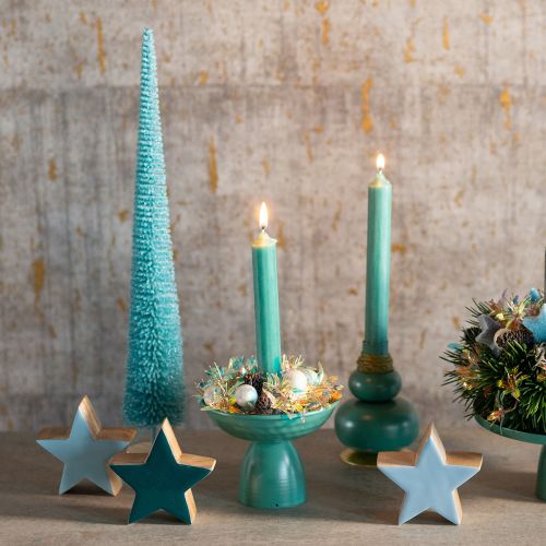Konstgjord julgran, smal, med träbas, 40 cm | Floristik24.se