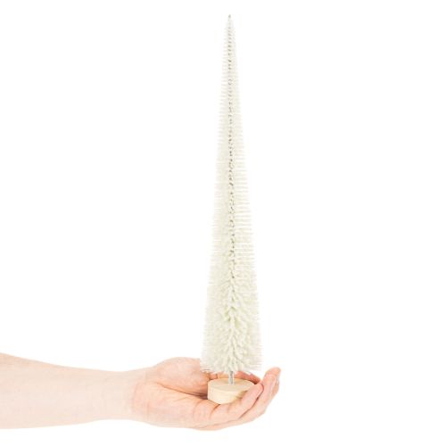 Dekorativ julgran med träfot för vinterdekoration, 40 cm, 3 stycken | Floristik24.se