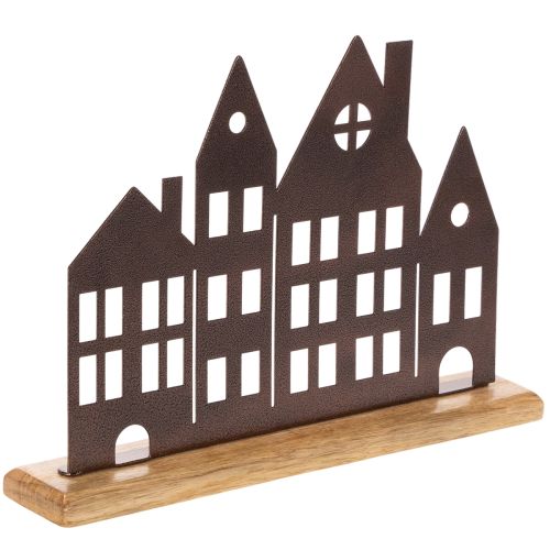 Husraddekoration, metall med träbas, 30 cm köpa | Floristik24.se
