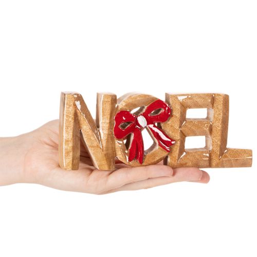 Julklappstext med rosett, juldekoration, 18 cm | Floristik24.se