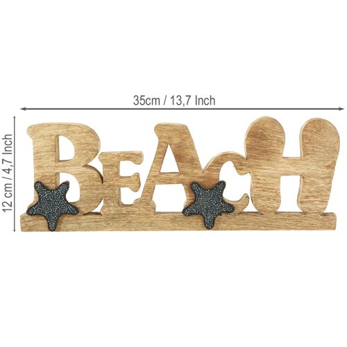 Artikel Stativ bokstäver "Beach" maritim dekoration trä 35×12cm
