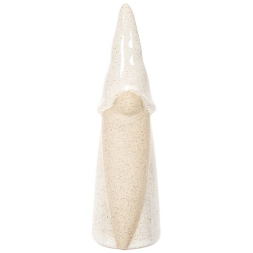 Dekorativ gnomfigur, ljus keramik, skandinavisk stil, 18 cm, 3 stycken | Floristik24.se