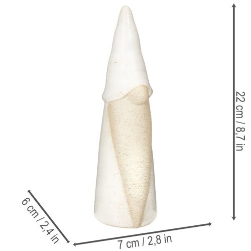 Dekorativ tomtefigur för stående, juldekoration, keramik, 22 cm | Floristik24.se