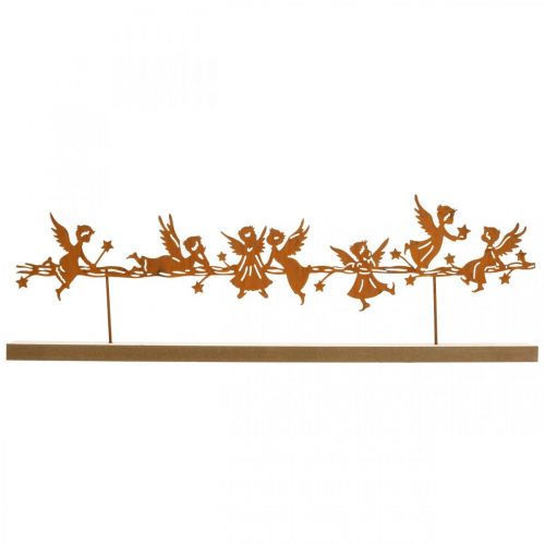 Floristik24 Bordsdekoration Julängel metallställ galler 50 × 17cm