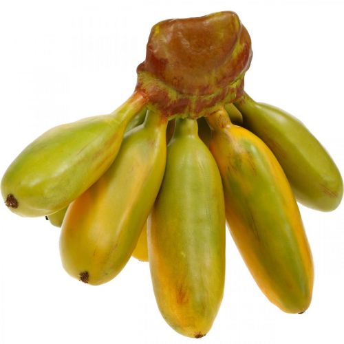 Konstgjord banangrupp, dekorativ frukt, babybananer L7–9cm