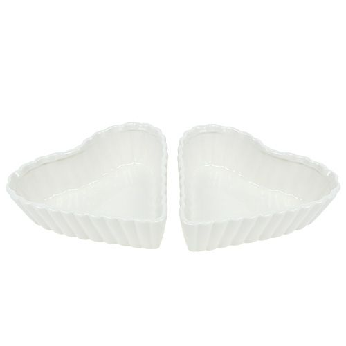 Floristik24 Tårtform hjärta vit 16cm 2st