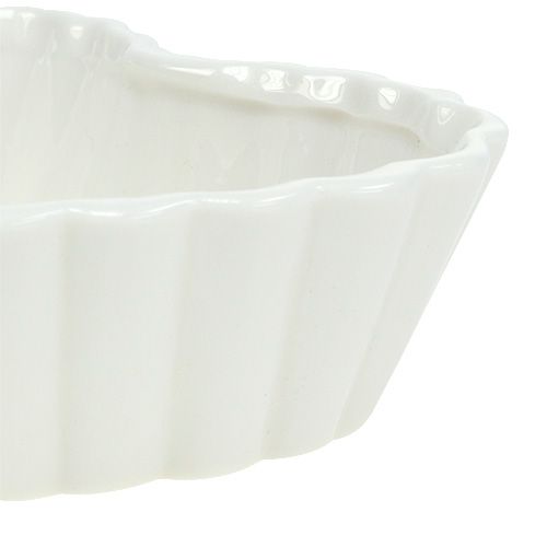 Floristik24 Tårtform hjärta vit 16cm 2st