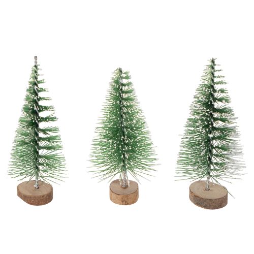 Konstgjorda minijulgranar som bordsdekorationer till jul, snötäckta, 6 cm, 12 stycken köpa | Floristik24.se