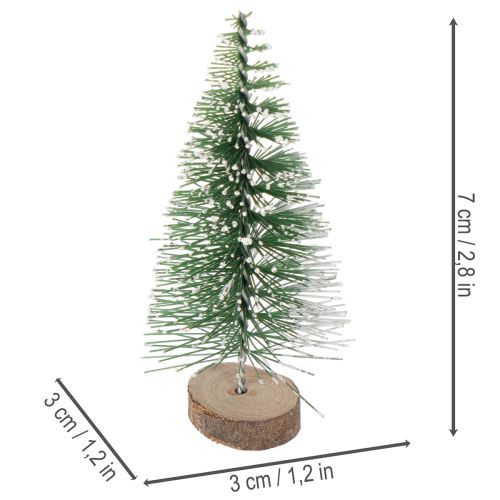 Konstgjorda minijulgranar som bordsdekorationer till jul, snötäckta, 6 cm, 12 stycken | Floristik24.se