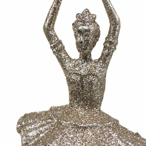 Artikel Julgranspynt ballerina champagne glitter 18cm 6st