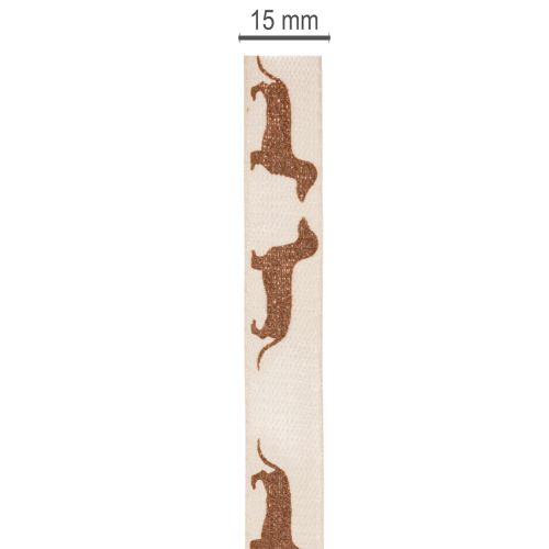 Presentband med taxmotiv för DIY och pyssel, 15mm x 18m | Floristik24.se