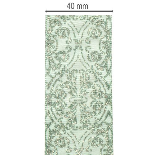 Presentband med klassiskt mönster för rosetter och dekoration, 40 mm x 15 m | Floristik24.se