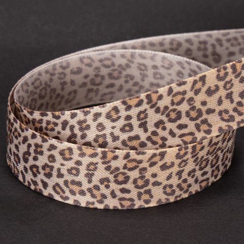 Presentband med djurmönster leopard, 25 mm brett, 18 m långt | Floristik24.se