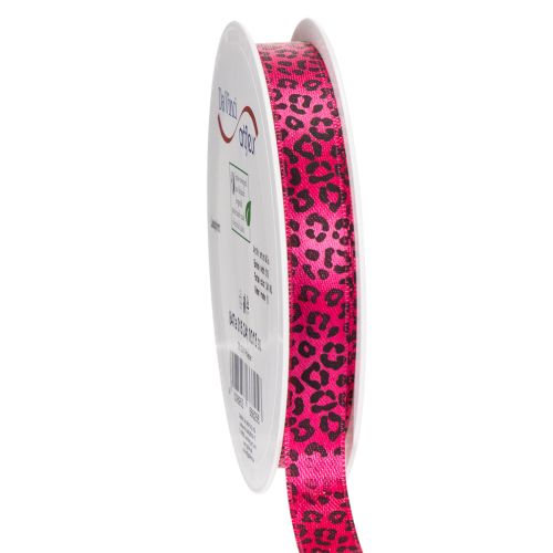 Dekorativt band med leopardmönster, rosa, 15mm x 18m köpa | Floristik24.se
