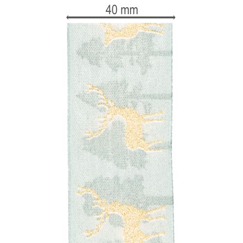 Presentband med renar och julgranar, 40 mm x 18 m | Floristik24.se