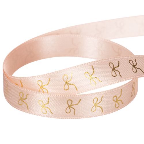 Presentband med guldrosetter 15mm 18m | Floristik24.se