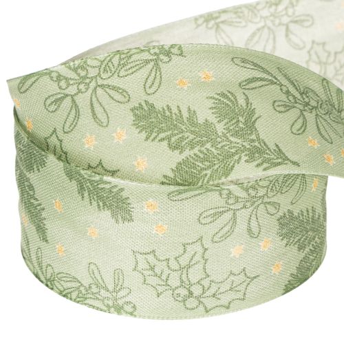 Presentband järnek och mistel 40mm 15m | Floristik24.se