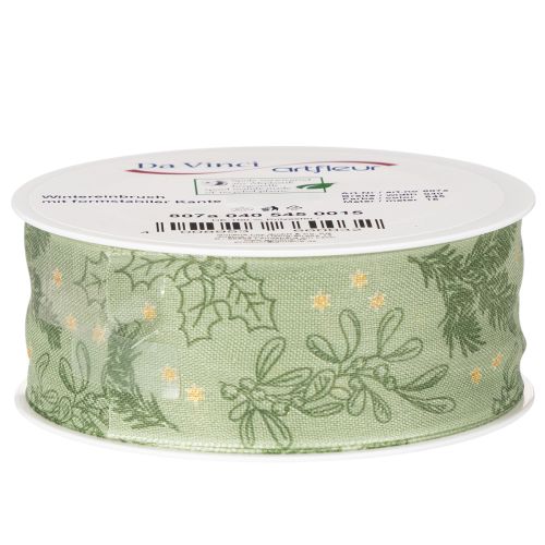 Presentband järnek och mistel 40mm 15m | Floristik24.se