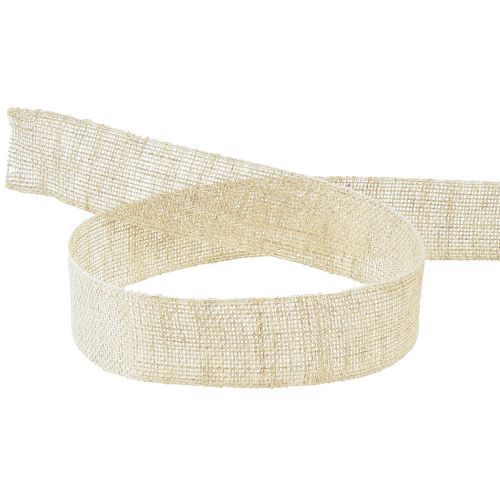 Artikel Dekorationsband naturbeige linneband 25mm 20m