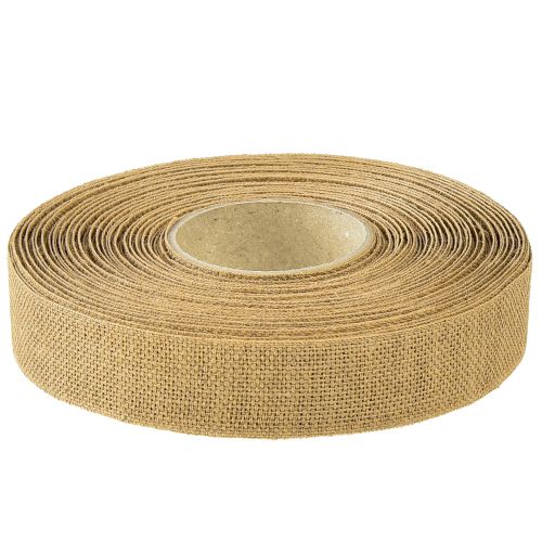 Artikel Dekorationsband naturligt brunt linneband 25mm 20m