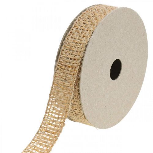 Artikel Dekorationsband jutegul, natur 25mm Rustikt dekorativt juteband 10m