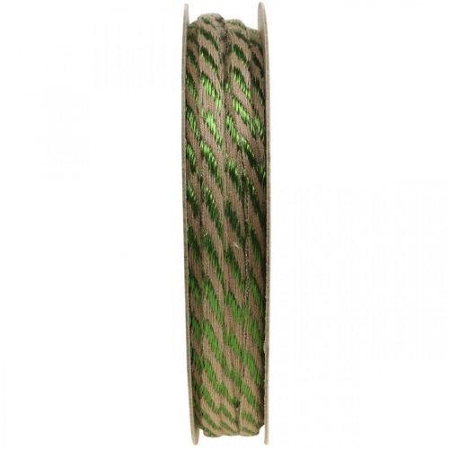 Floristik24 Dekorband linnegrönt, naturligt 4mm presentband dekorativt band 20m