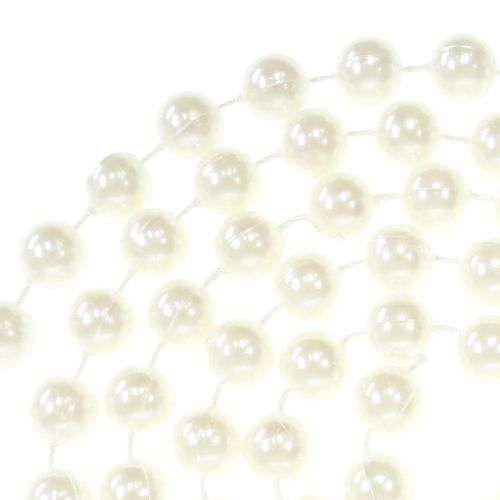Floristik24 Pärlsnöre vit 10mm 6m