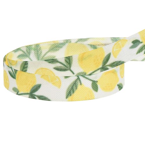 Floristik24 Presentband med citron dekorationsband sommar B15mm L20m