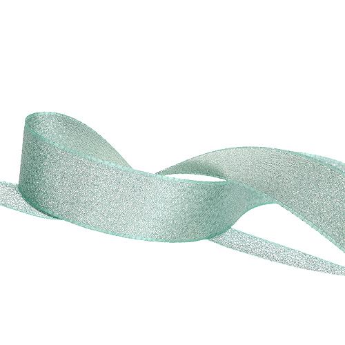 Floristik24 Band för att dekorera mintgrönt 25mm 20m