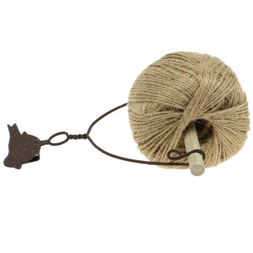 Artikel Bandhållare fågel för upphängning med jute H19cm