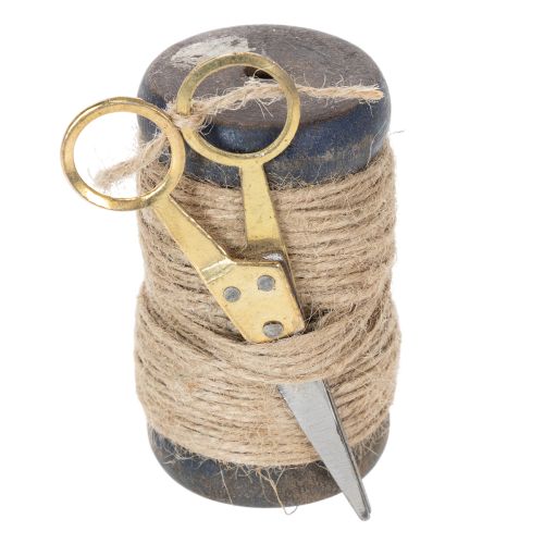 Artikel Bandrulle juteband med sax Ø5cm H8cm 2st