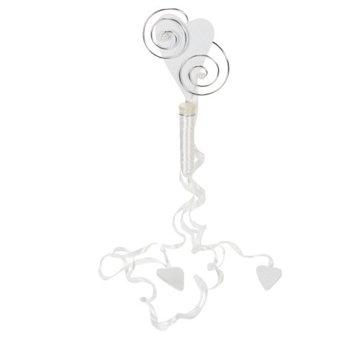 Artikel Bänkhängare med rör och hjärta, 18 cm, 6 stycken