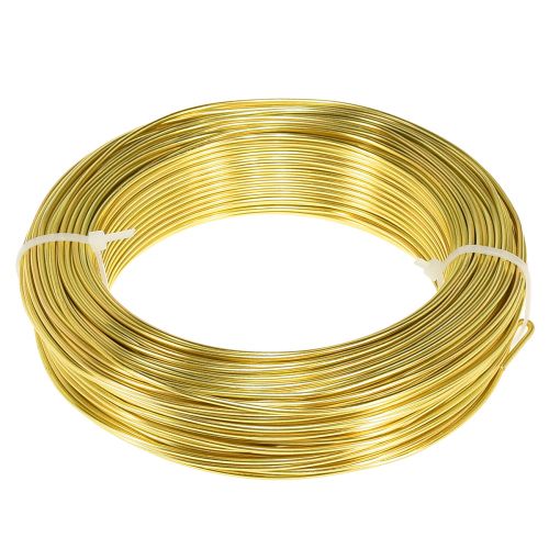 Artikel Hantverkstråd guld aluminiumtråd för hantverk Ø2mm L60m