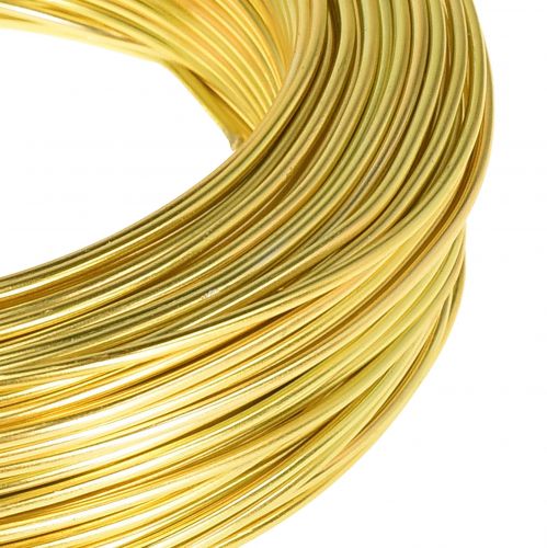 Artikel Hantverkstråd guld aluminiumtråd för hantverk Ø2mm L60m