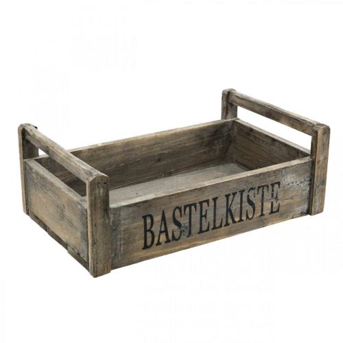 Trälåda hantverkslåda shabby dekorativ låda trä 47×28,5×16,5cm