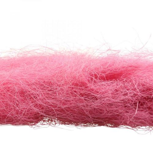 Hantverksmaterial, sisal gräs, naturmaterial rosa 300g
