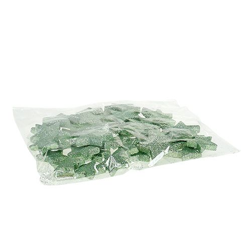Floristik24 Hantverksstjärnor mintgrön 4-5cm 40st