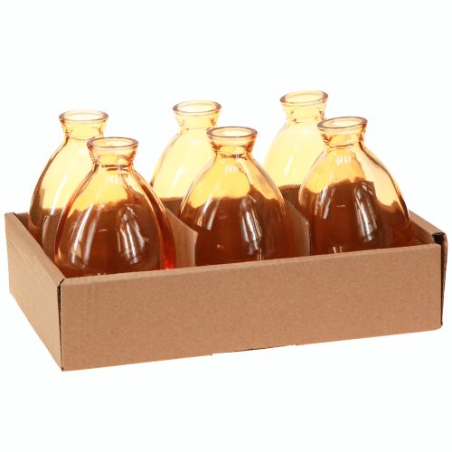 Artikel Lökvas glas minivaser orange Ø7cm H12cm 6 st