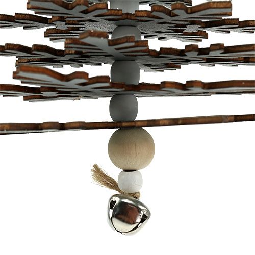 Floristik24 Träd att hänga silver med klocka 40cm