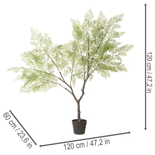Konstgjord träd med fina blad, 120 cm | Floristik24.se