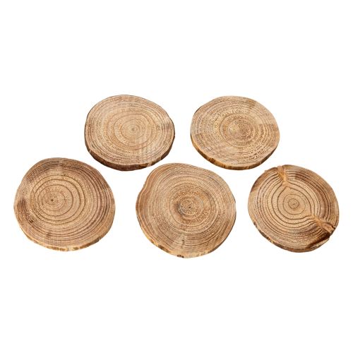 Naturliga runda träskivor för dekoration och hantverk, 6 cm, 300 g | Floristik24.se