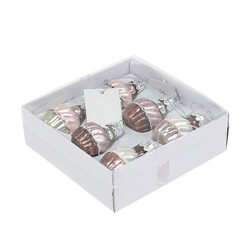 Floristik24 Trädekorationer Muffins Mix Ø2.5cm 6st