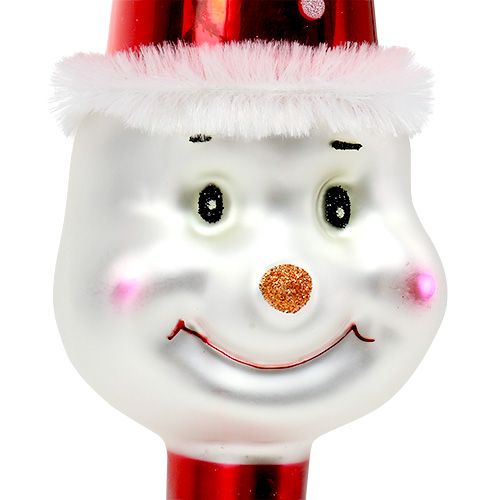 Artikel Trädtopp Figur Snögubbe 30cm Röd, Vit