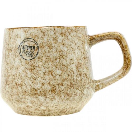 Floristik24 Mugg av stengods med handtag brun, beige 9,5cm 2st