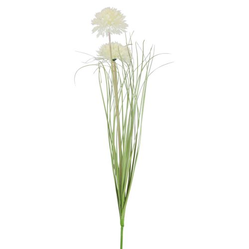 Floristik24 Konstgjorda blommor bollblomma allium prydnadslök konstgjord vit 90cm