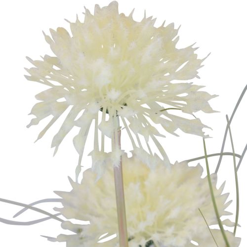 Floristik24 Konstgjorda blommor bollblomma allium prydnadslök konstgjord vit 90cm