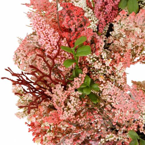 Floristik24 Lyngkrans konstgjord rosa Ø48cm