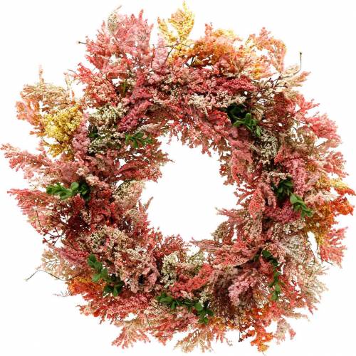 Konstgjorda blommor krans ljung krans rosa siden blommor